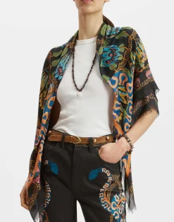 La DoubleJ Foulard E Sciarpe|Accessories<Light ScarfEve Black in Wool Modal