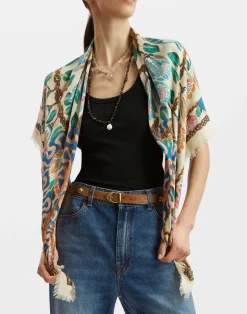 La DoubleJ Foulard E Sciarpe|Accessories<Light ScarfEve Ecru in Wool Modal