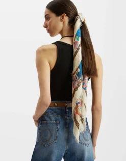 La DoubleJ Foulard E Sciarpe|Accessories<Light ScarfEve Ecru in Wool Modal