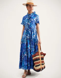 La DoubleJ Vestiti<Long And Sassy DressAnemone in Twill Silk