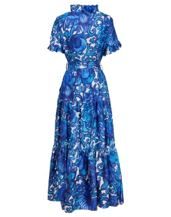La DoubleJ Vestiti<Long And Sassy DressAnemone in Twill Silk