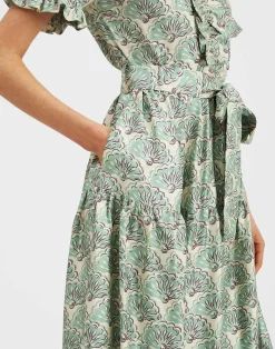 La DoubleJ Vestiti<Long And Sassy DressFans Mint in Silk Twill