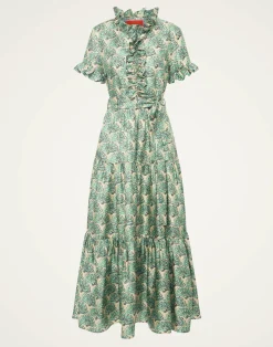 La DoubleJ Vestiti<Long And Sassy DressFans Mint in Silk Twill