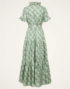 La DoubleJ Vestiti<Long And Sassy DressFans Mint in Silk Twill