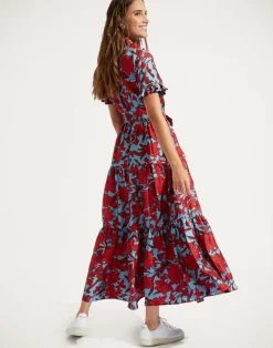 La DoubleJ Vestiti<Long and Sassy DressLilium Turchese in Silk Twill