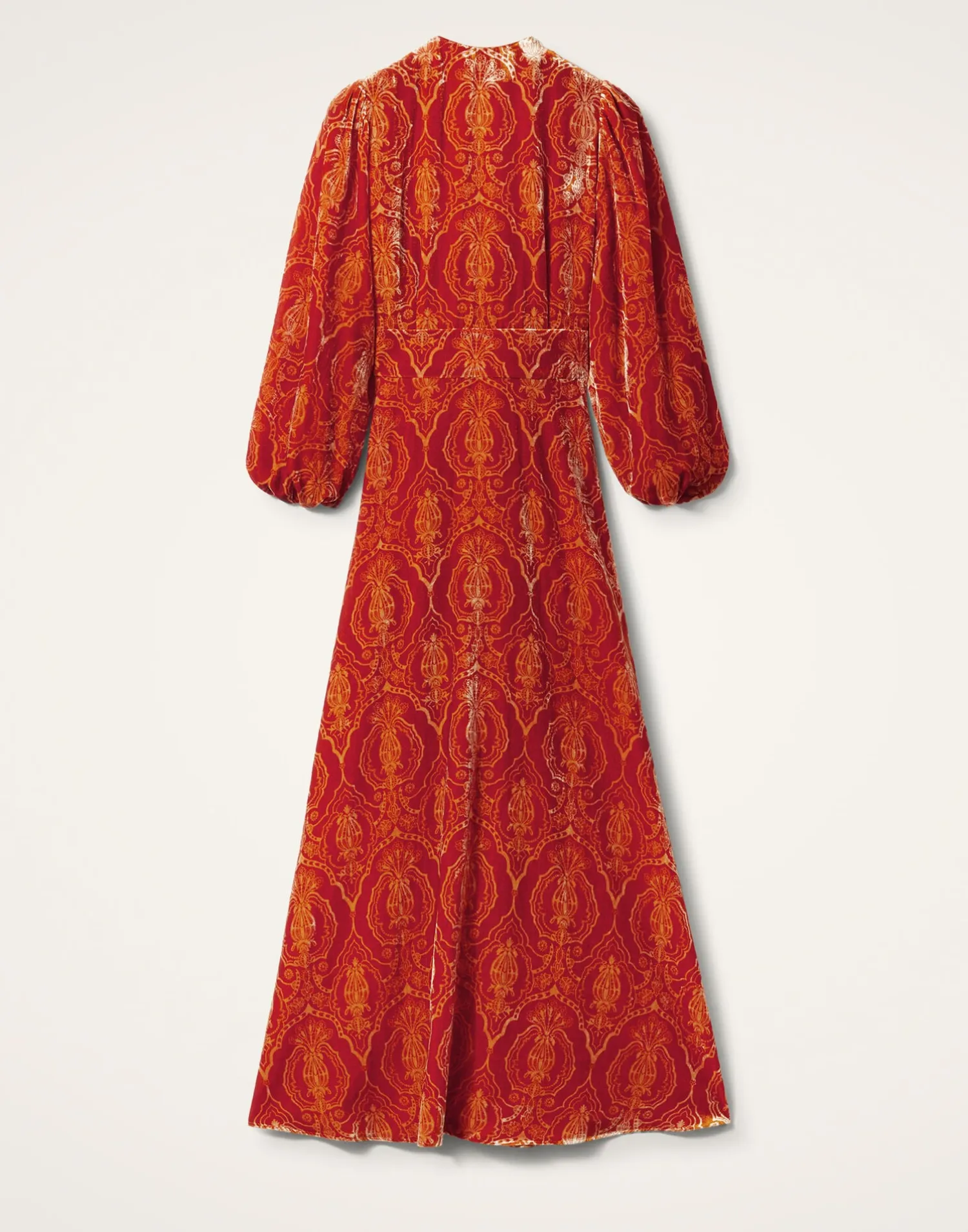La DoubleJ Party Dressing<Long Camerino DressBanquet Orange in Devoré