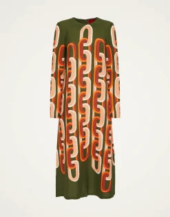 La DoubleJ Vestiti<Long Sleeve Midi Swing DressPrometheus Placée Camouflage in Sablé