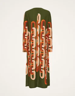 La DoubleJ Vestiti<Long Sleeve Midi Swing DressPrometheus Placée Camouflage in Sablé