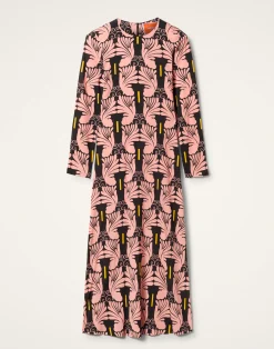 La DoubleJ Vestiti<Long Sleeve Swing DressAli Rosa in Sable