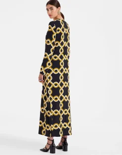 La DoubleJ Vestiti<Long Sleeve Swing DressTackle Black in Sabl&eacute;