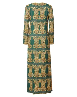 La DoubleJ Vestiti<Long Sleeve Swing DressTiger Tiles in Sablé