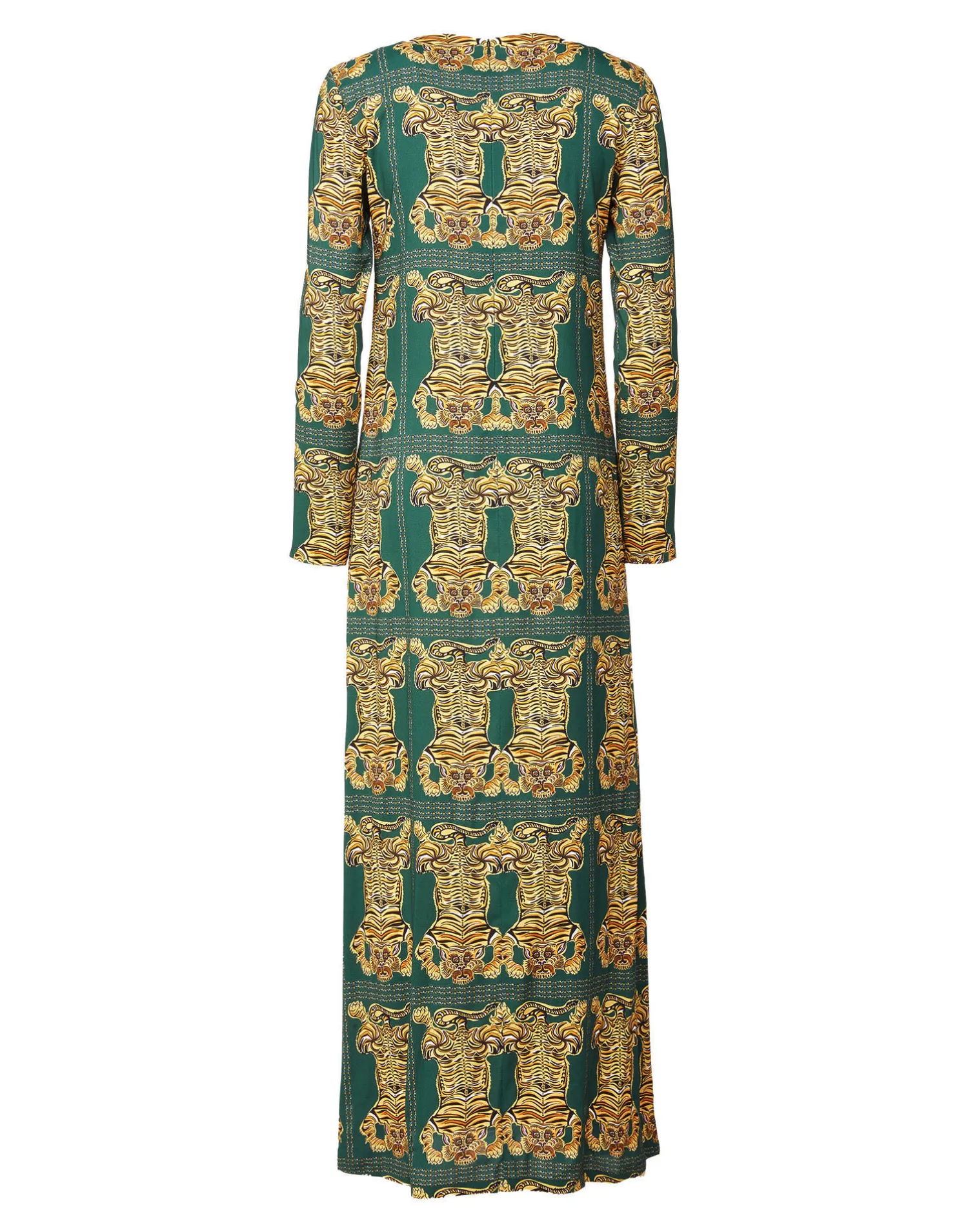 La DoubleJ Vestiti<Long Sleeve Swing DressTiger Tiles in Sablé
