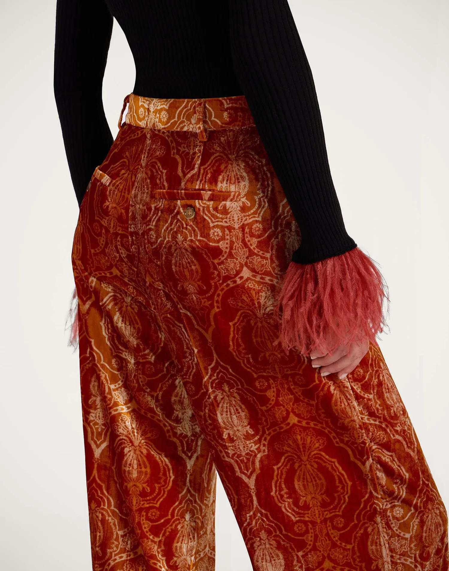 La DoubleJ Pantaloni E Shorts<Loose PantsBanquet Orange in Devoré