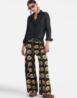 La DoubleJ Pantaloni E Shorts<Loose PantsDaisychain Black in Compact Jersey