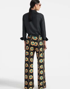 La DoubleJ Pantaloni E Shorts<Loose PantsDaisychain Black in Compact Jersey