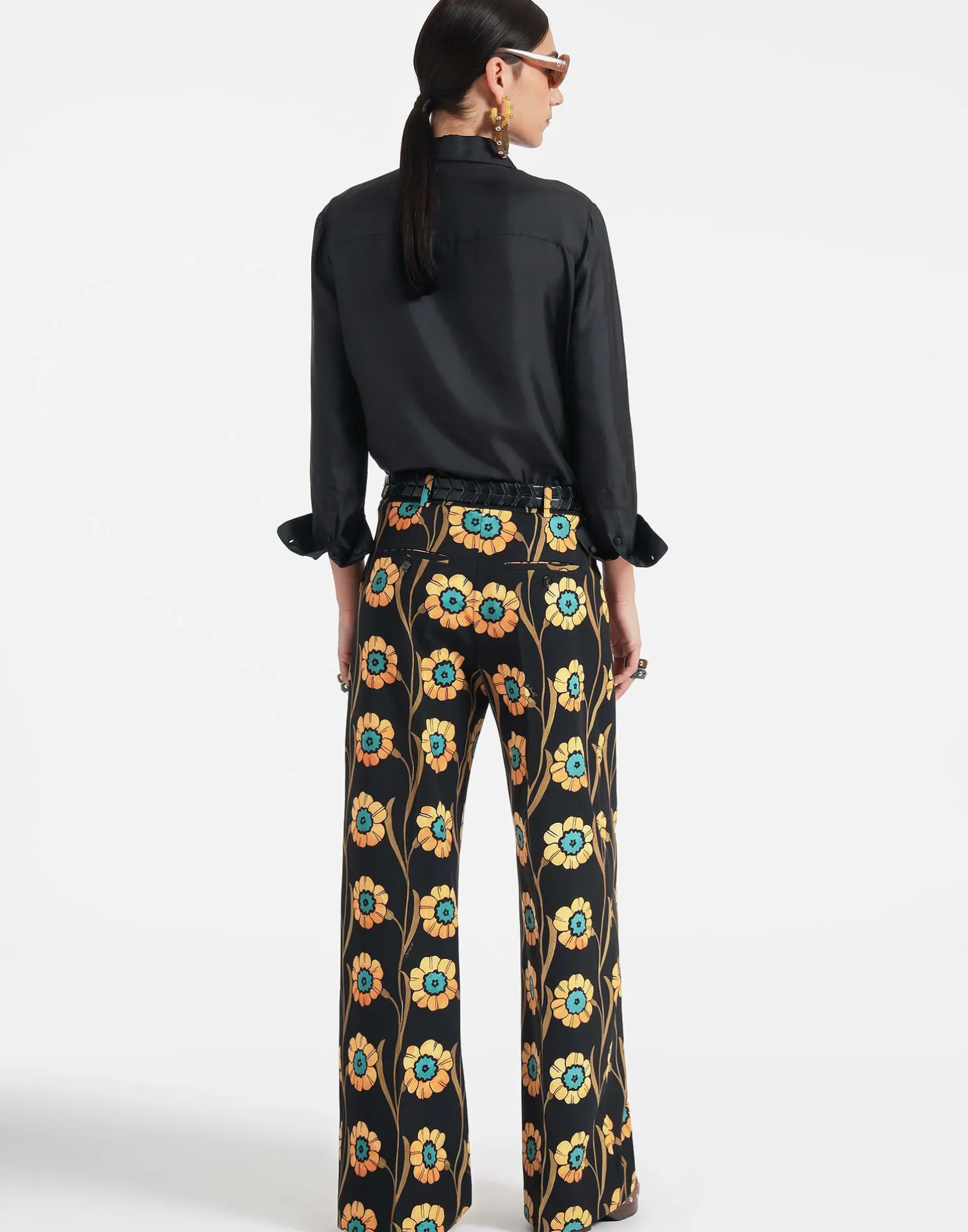 La DoubleJ Pantaloni E Shorts<Loose PantsDaisychain Black in Compact Jersey
