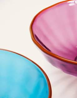 La DoubleJ Accessori Per La Casa|Vetro<Luxury Nut Bowl Set of 2Turchese/Viola in Glass
