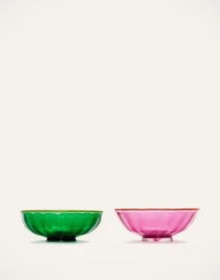 La DoubleJ Accessori Per La Casa|Vetro<Luxury Nut Bowl Set of 2Verde/Rosa in Glass