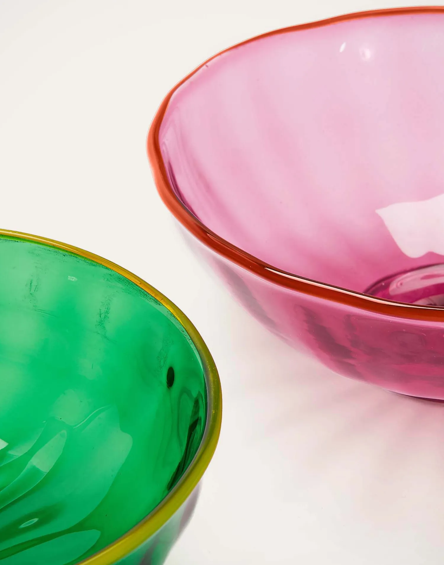 La DoubleJ Accessori Per La Casa|Vetro<Luxury Nut Bowl Set of 2Verde/Rosa in Glass