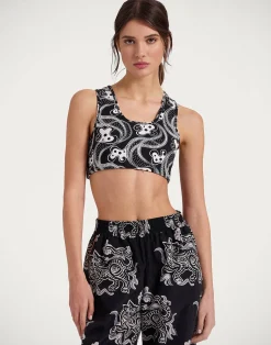 La DoubleJ Loungewear<Magica BraAperol Black & White in Jersey Stretch