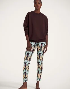 La DoubleJ Loungewear<Magica LeggingsAli Micro Yellow in Jersey Stretch