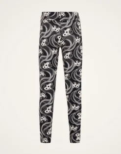 La DoubleJ Loungewear<Magica LeggingsAperol Black & White in Jersey Stretch
