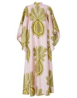 La DoubleJ Vestiti<Magnifico DressBig Pineapple Pink in Twill Silk