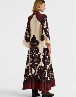 La DoubleJ Party Dressing<Magnifico DressCorsini Plac&eacute;e Cream in Silk Twill