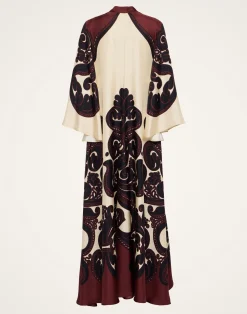 La DoubleJ Party Dressing<Magnifico DressCorsini Plac&eacute;e Cream in Silk Twill