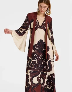 La DoubleJ Party Dressing<Magnifico DressCorsini Plac&eacute;e Cream in Silk Twill