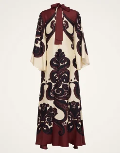 La DoubleJ Party Dressing<Magnifico DressCorsini Plac&eacute;e Cream in Silk Twill