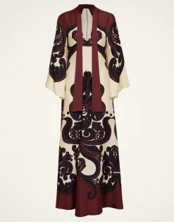 La DoubleJ Party Dressing<Magnifico DressCorsini Plac&eacute;e Cream in Silk Twill