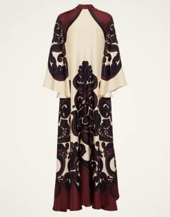 La DoubleJ Vestiti<Magnifico DressCorsini Plac&eacute;e Cream in Silk Twill