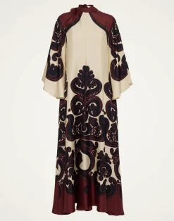 La DoubleJ Vestiti<Magnifico DressCorsini Plac&eacute;e Cream in Silk Twill