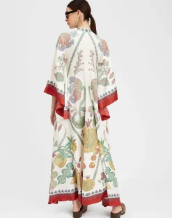 La DoubleJ Party Dressing<Magnifico DressGrenadilla Plac&eacute;e Off White in Silk Twill