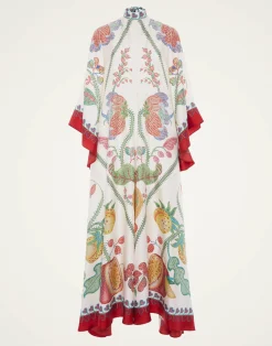 La DoubleJ Party Dressing<Magnifico DressGrenadilla Plac&eacute;e Off White in Silk Twill