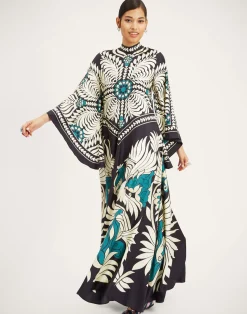 La DoubleJ Party Dressing<Magnifico DressMix Tiles Plac&eacute;e Black in Silk Twill
