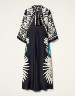 La DoubleJ Party Dressing<Magnifico DressMix Tiles Plac&eacute;e Black in Silk Twill