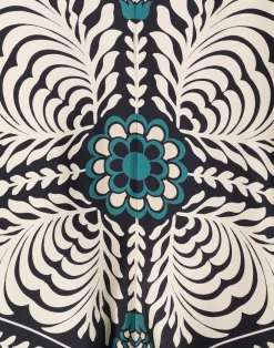 La DoubleJ Vestiti<Magnifico DressMix Tiles Placée Black in Silk Twill