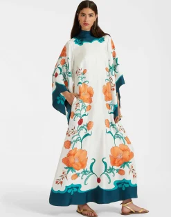 La DoubleJ Vestiti<Magnifico DressMorpheus Placée Orange in Silk Twill