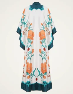 La DoubleJ Vestiti<Magnifico DressMorpheus Placée Orange in Silk Twill