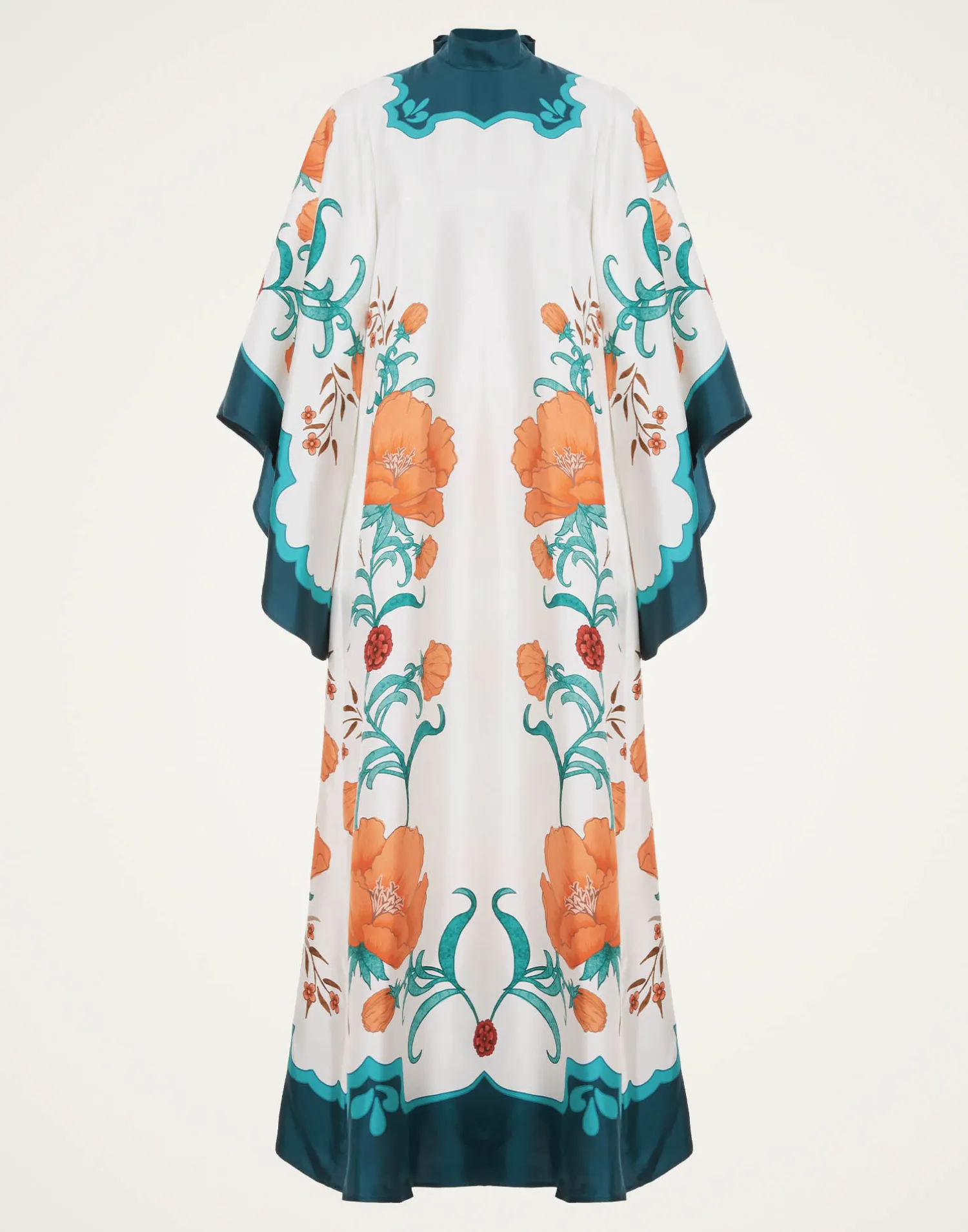 La DoubleJ Vestiti<Magnifico DressMorpheus Placée Orange in Silk Twill