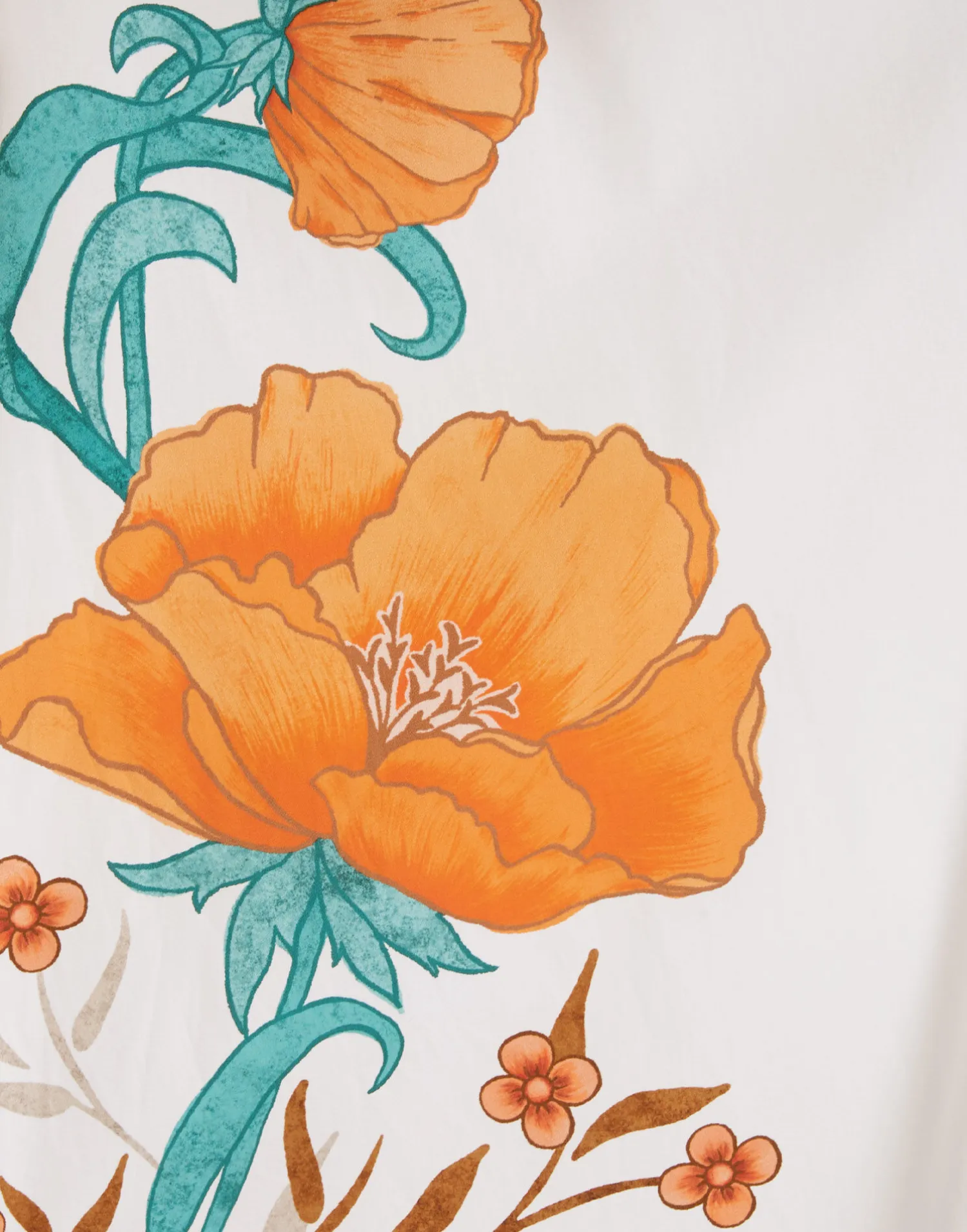 La DoubleJ Vestiti<Magnifico DressMorpheus Placée Orange in Silk Twill