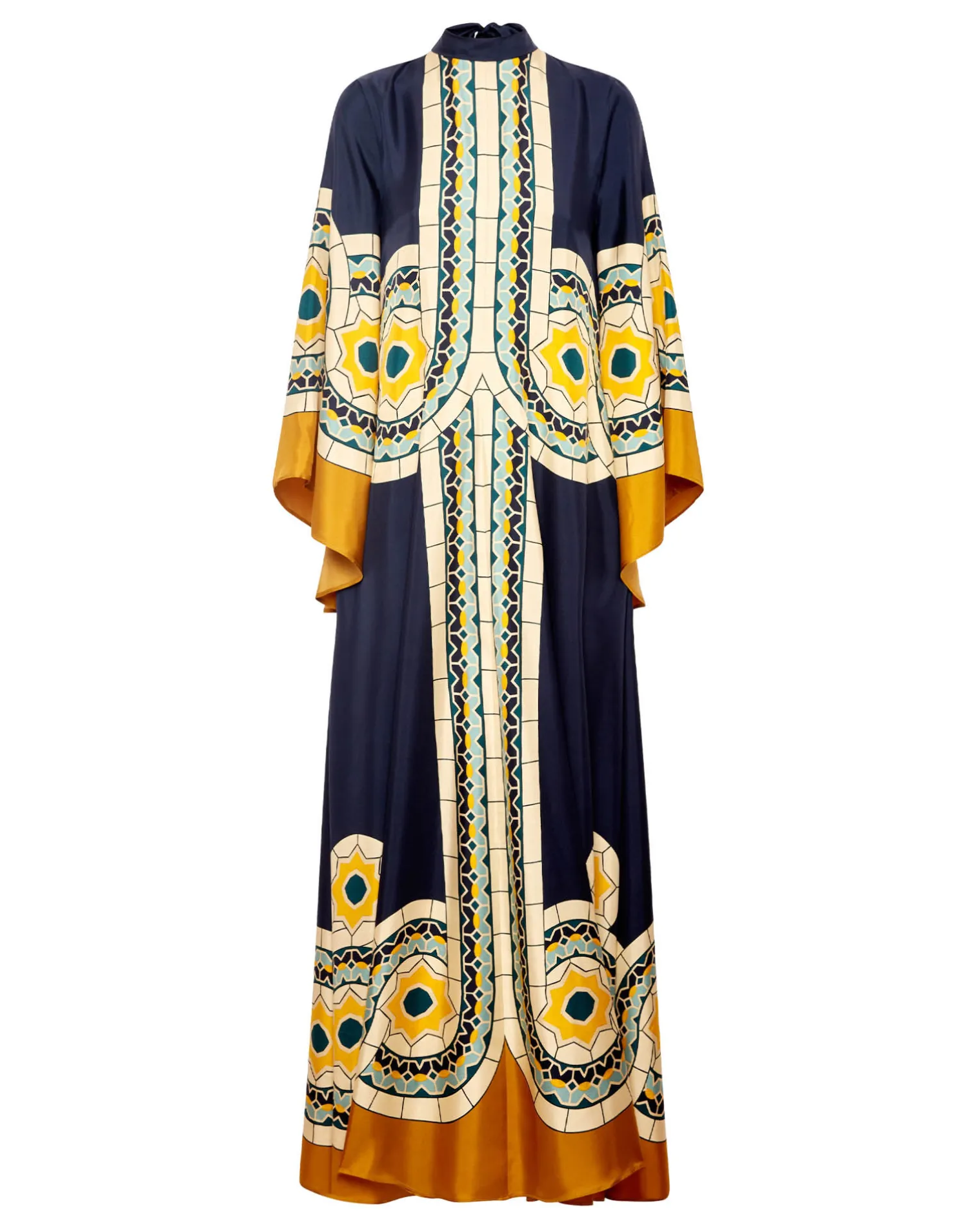 La DoubleJ Vestiti<Magnifico DressMudejar Placée Blue in Silk Twill