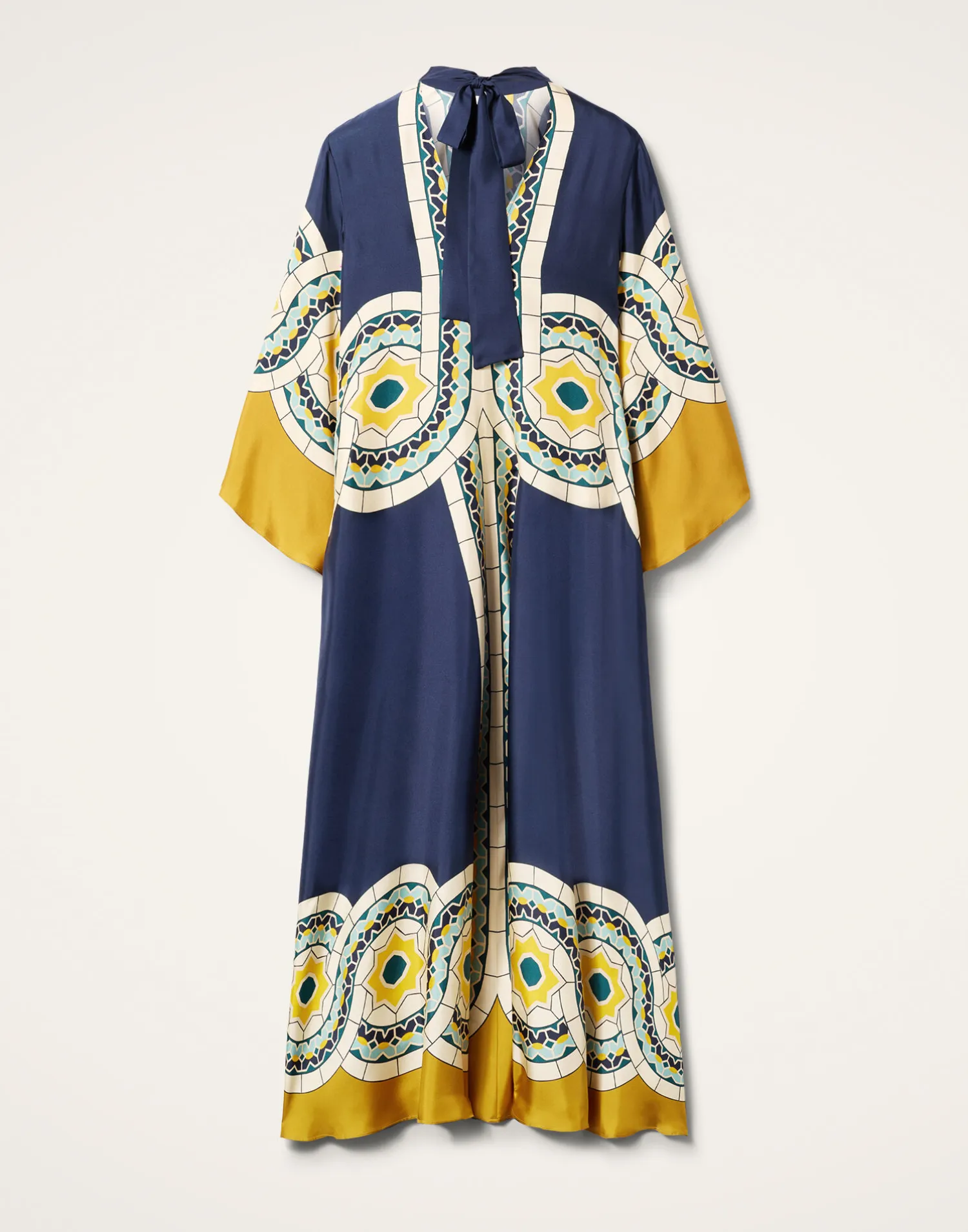 La DoubleJ Vestiti<Magnifico DressMudejar Placée Blue in Silk Twill