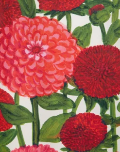 La DoubleJ Party Dressing<Magnifico DressPink Dahlias in Twill Silk