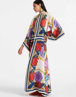 La DoubleJ Vestiti<Magnifico DressTaormina Placée Rust in Twill Silk