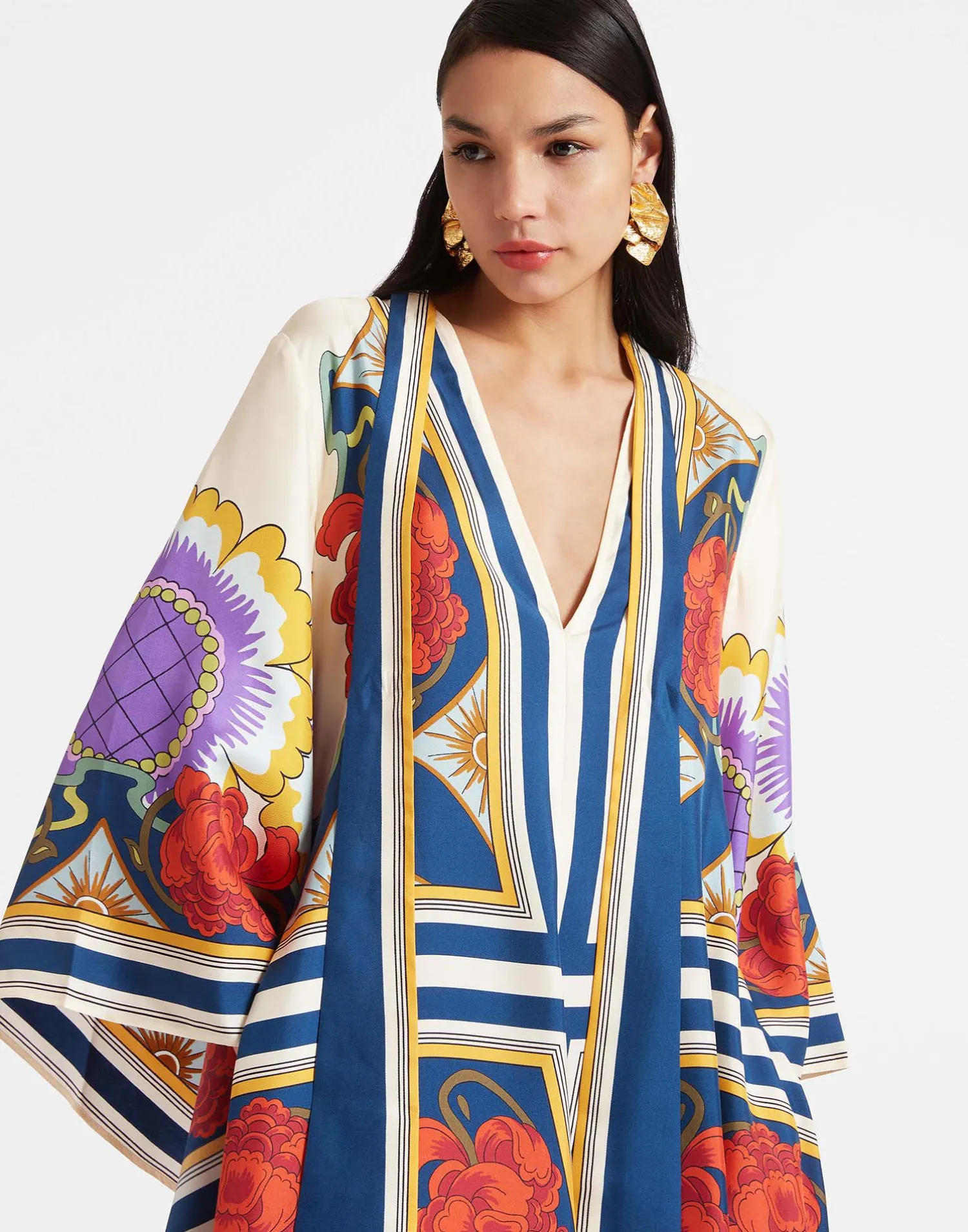La DoubleJ Vestiti<Magnifico DressTaormina Placée Rust in Twill Silk