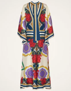 La DoubleJ Vestiti<Magnifico DressTaormina Placée Rust in Twill Silk