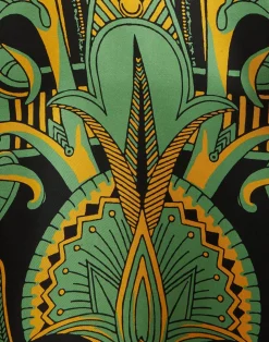 La DoubleJ Vestiti<Magnifico Midi DressThe Nile Plac&eacute;e Black in Silk Twill